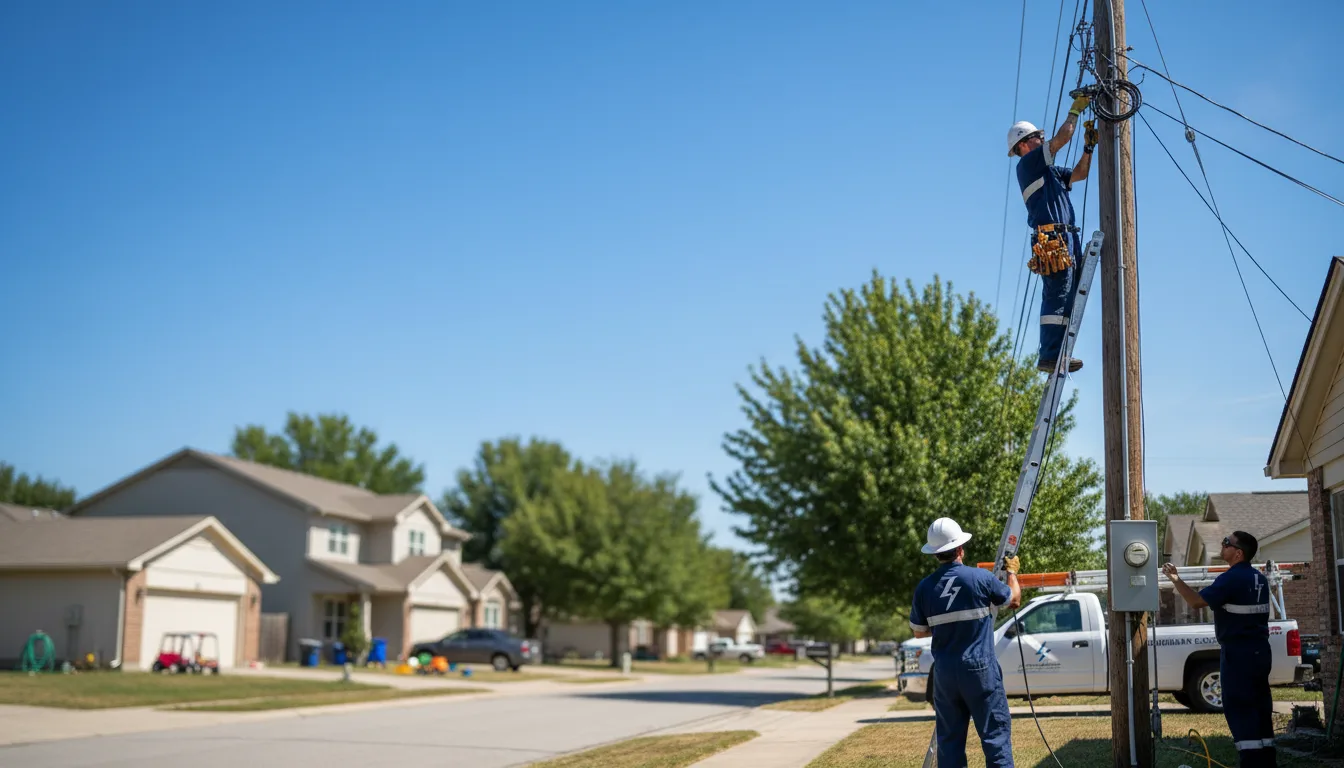 Residential electrician providing installation services in Hopewell, OH